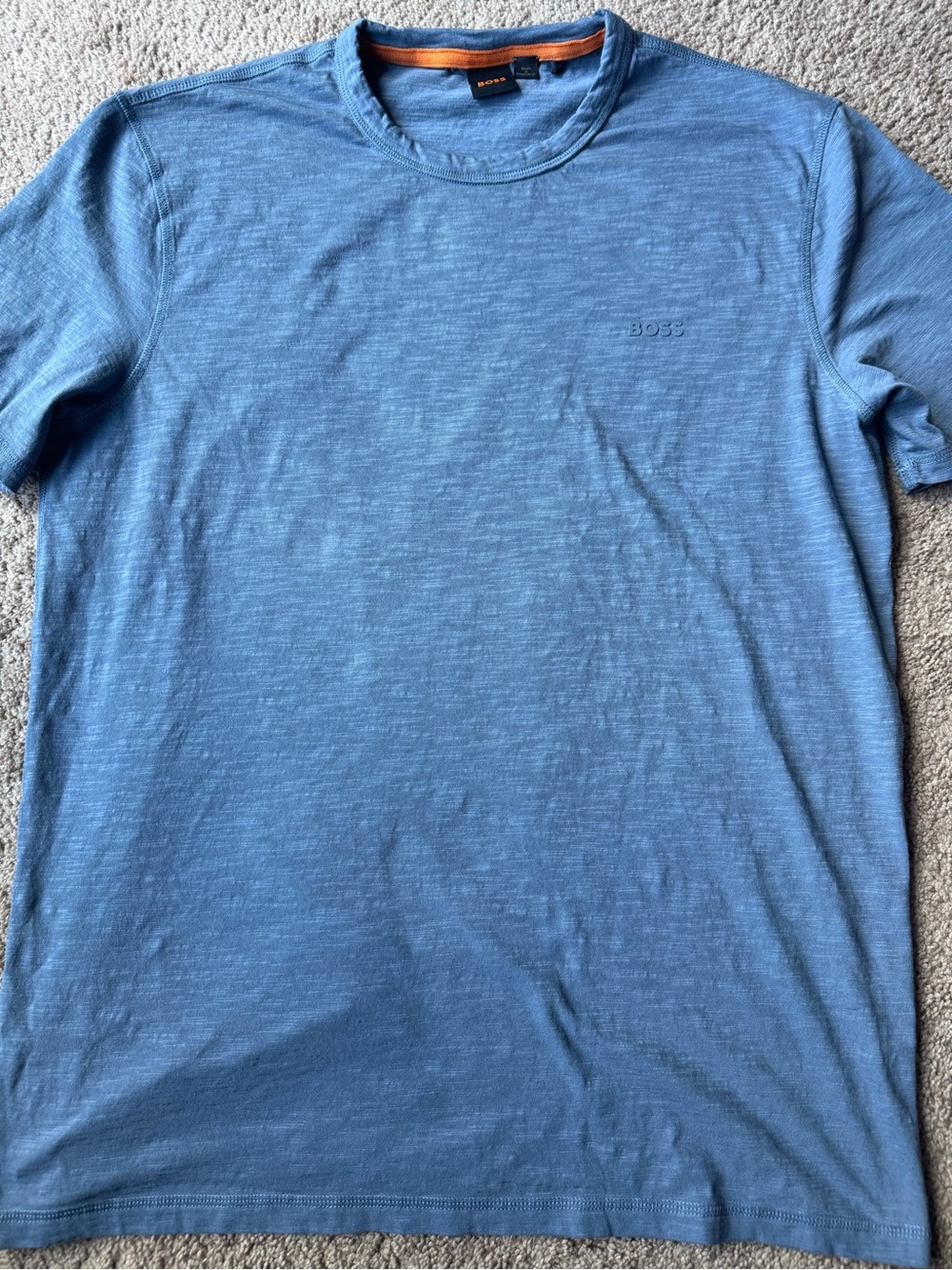 BOSS Men's Blue Crew Neck Short Sleeve T-Shirt XL New